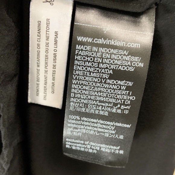 Calvin Klein Black Button Down Dress Size Large - Picture 5 of 5